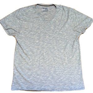 Old Navy Men's V-Neck Heathered Blue/Gray Speckle T-Shirt